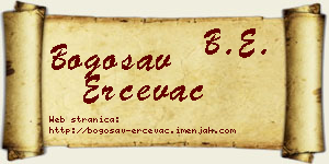 Bogosav Erčevac vizit kartica